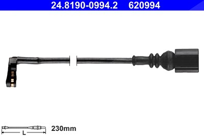 Ate Warnkontakt, Bremsbelagverschleiß [Hersteller-Nr. 24.8190-0994.2] für VW von ATE