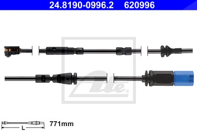 Ate Warnkontakt, Bremsbelagverschleiß [Hersteller-Nr. 24.8190-0996.2] für BMW von ATE