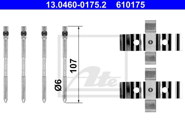 Zubehörsatz, Scheibenbremsbelag Vorderachse ATE 13.0460-0175.2 von ATE