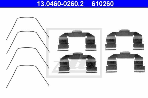 Zubehörsatz, Scheibenbremsbelag Vorderachse ATE 13.0460-0260.2 von ATE