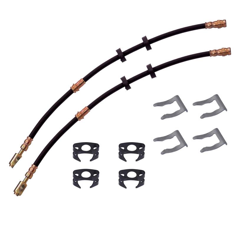 ATEC Germany 2x Bremsschlauch vorne, inkl. Haltefeder Kompatibel mit SKODA FABIA 1 Kombi (6Y5), FABIA 1 Stufenheck (6Y3), FABIA 2 (542), FABIA 2 Kombi (545), FABIA 1 (6Y2), FABIA 1 Praktik (6Y5) von ATEC Germany