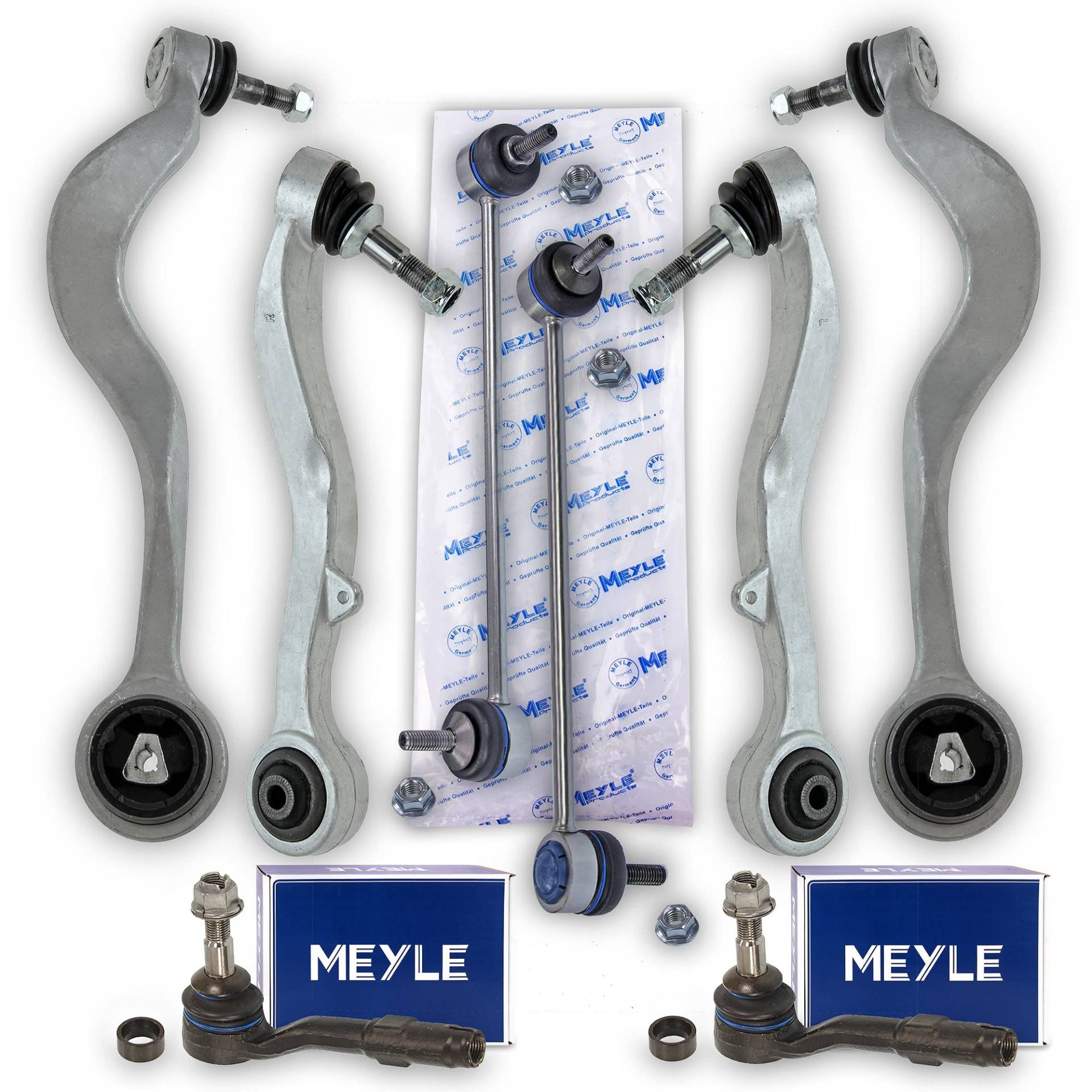 ATEC Germany 2x Querlenker Vorderachse unten vorne 2x Querlenker Vorderachse hinten unten, 2x Koppelstange, 2x Spurstangenkopf Kompatibel mit BMW 5er (E60), 5 Touring (E61) von ATEC Germany