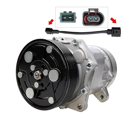 ATEC Germany Kompressor Klimaanlage mit Riemenscheibe für SANDEN SD7V16 inkl. Steckeradapter Oval & Eckig von ATEC Germany