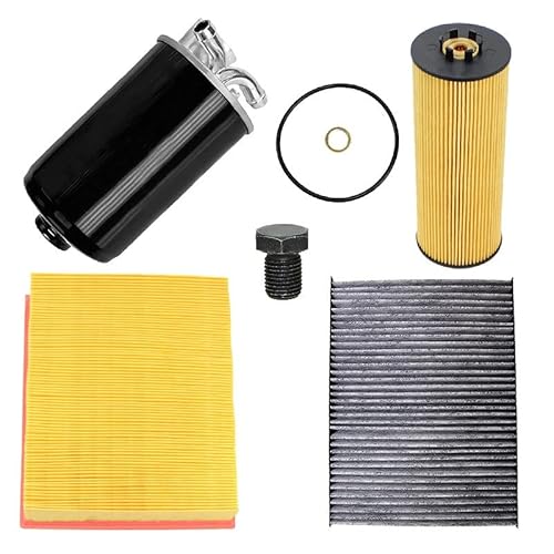 BESTPRICE Inspektionspaket Filterset 1x Luftfilter, 1x Innenraumfilter (Pollenfilter) mit Aktivkohle, 1x Ölfilter, 1x Kraftstofffilter, Kompatibel mit VW PASSAT B5.5 (3B3), PASSAT B5.5 Variant (3B6) von ATEC Germany