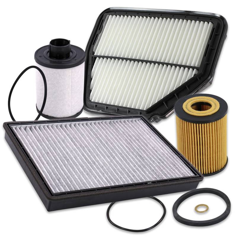 BESTPRICE Inspektionspaket Filterset mit 1x Ölfilter, 1x Luftfilter, 1x Innenraumfilter (Pollenfilter), 1x Kraftstofffilter, Kompatibel mit CHEVROLET CAPTIVA (C100, C140), OPEL ANTARA A (L07) von ATEC Germany