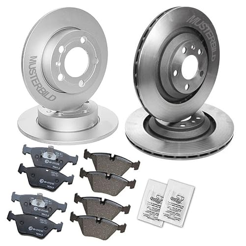 BESTPRICE Bremsenset inkl. Bremsscheiben vorne Ø 277 mm + hinten Ø 280 mm + Bremsbeläge vorne und hinten, Kompatibel mit TOYOTA AVENSIS (_T25_), AVENSIS Kombi (_T25_), AVENSIS Stufenheck (_T25_) von ATEC Germany