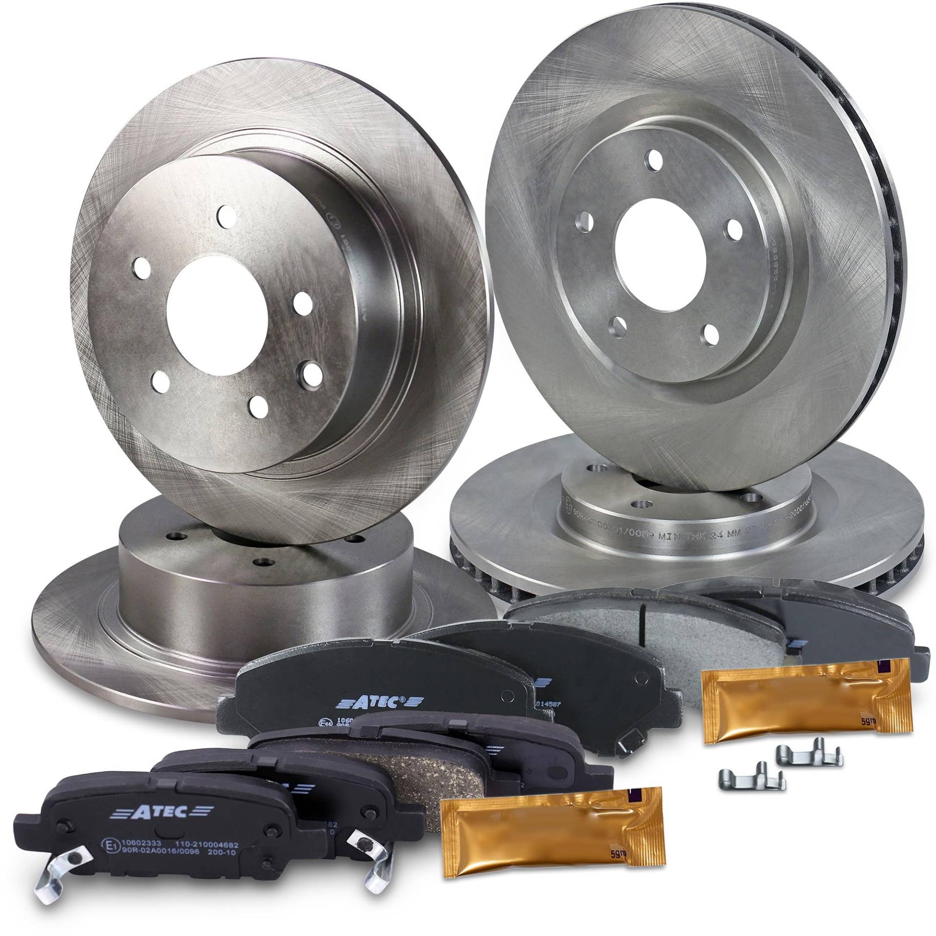 BESTPRICE Bremsenset inkl. Bremsscheiben vorne Ø 295,5 mm + hinten Ø 291,5 mm + Bremsbeläge vorne und hinten, Kompatibel mit NISSAN QASHQAI/QASHQAI +2 I (J10, NJ10, JJ10E) von BESTPRICE