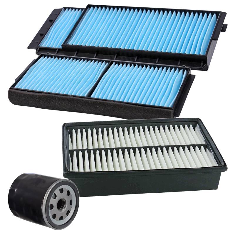 BESTPRICE Inspektionspaket Filterset mit 1x Ölfilter; 1x Luftfilter; 1x Innenraumfilter, KOMPATIBEL MIT - MAZDA 3 (BK), 3 Stufenheck (BK), 5 (CR19), 5 (CW) von ATEC Germany