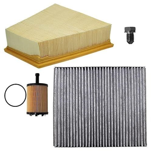 Inspektionspaket SET A 1x Luftfilter 1x Innenraumfilter (Pollenfilter) mit Aktivkohle 1x Ölfilter 1x Ölablass-Schraube 1x Dichtring für Ölablass-Schraube von BESTPRICE