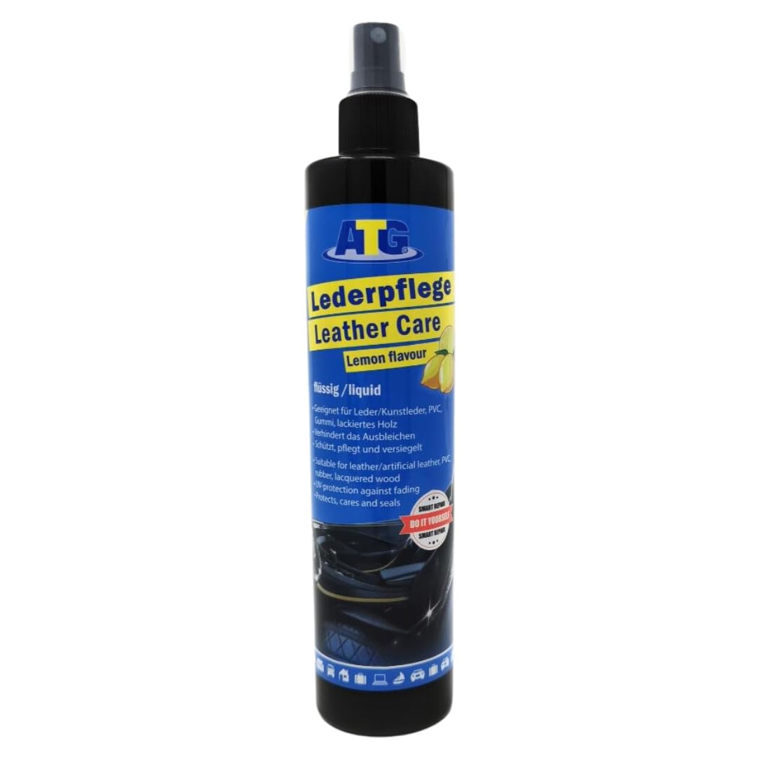 ATG® Lederpflege Zitrusduft Cockpitpflegespray - Premium Cockpit Spray Citrus für Autoinnenreinigung - Reinigung & Pflege für Autositze - Armaturen & Leder von ATG