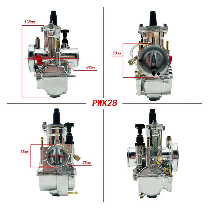 ATGADNXMUW Passend for PWK Universal Vibrierende Farbe ATV Pitbike Motorizada Carburador Passend for Koso Pwk Vergaser 24 26 28 30 32 34 mm Power Suit Kraftstoffversorgung(Pwk 28) von ATGADNXMUW