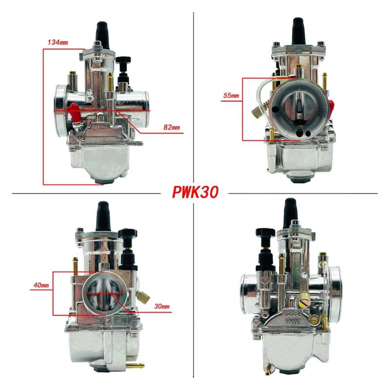 ATGADNXMUW Passend for PWK Universal Vibrierende Farbe ATV Pitbike Motorizada Carburador Passend for Koso Pwk Vergaser 24 26 28 30 32 34 mm Power Suit Kraftstoffversorgung(Pwk 30) von ATGADNXMUW