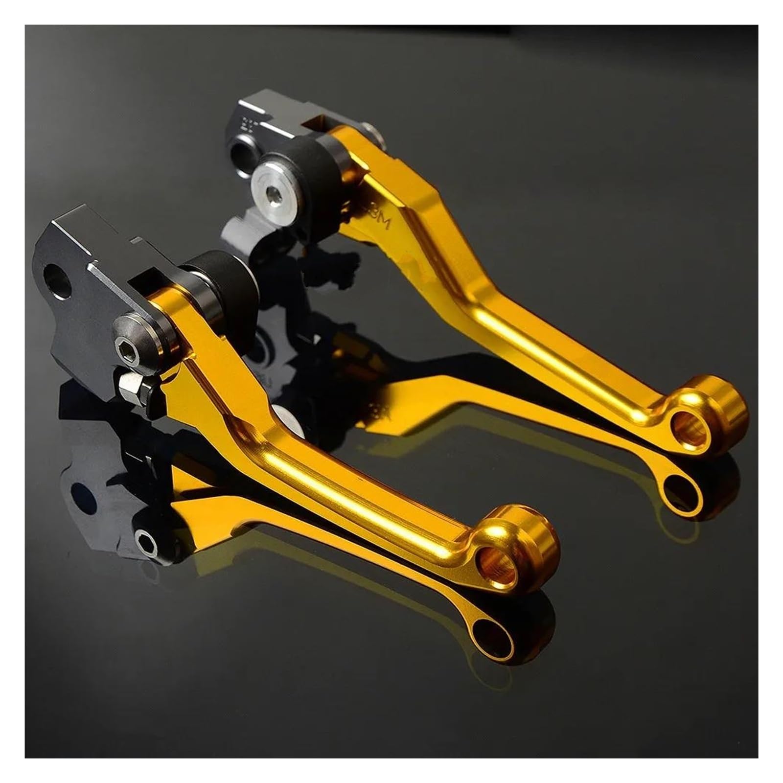 CNC Aluminium Motorrad Motor Dirtbike Dirt Bike Motocross Pivot Bremse Kupplung Hebel Für TDR250 TDR 250 1988 1989 1990 Bremshebel Kupplung Kupplungshebel(Gold) von ATGQBCF