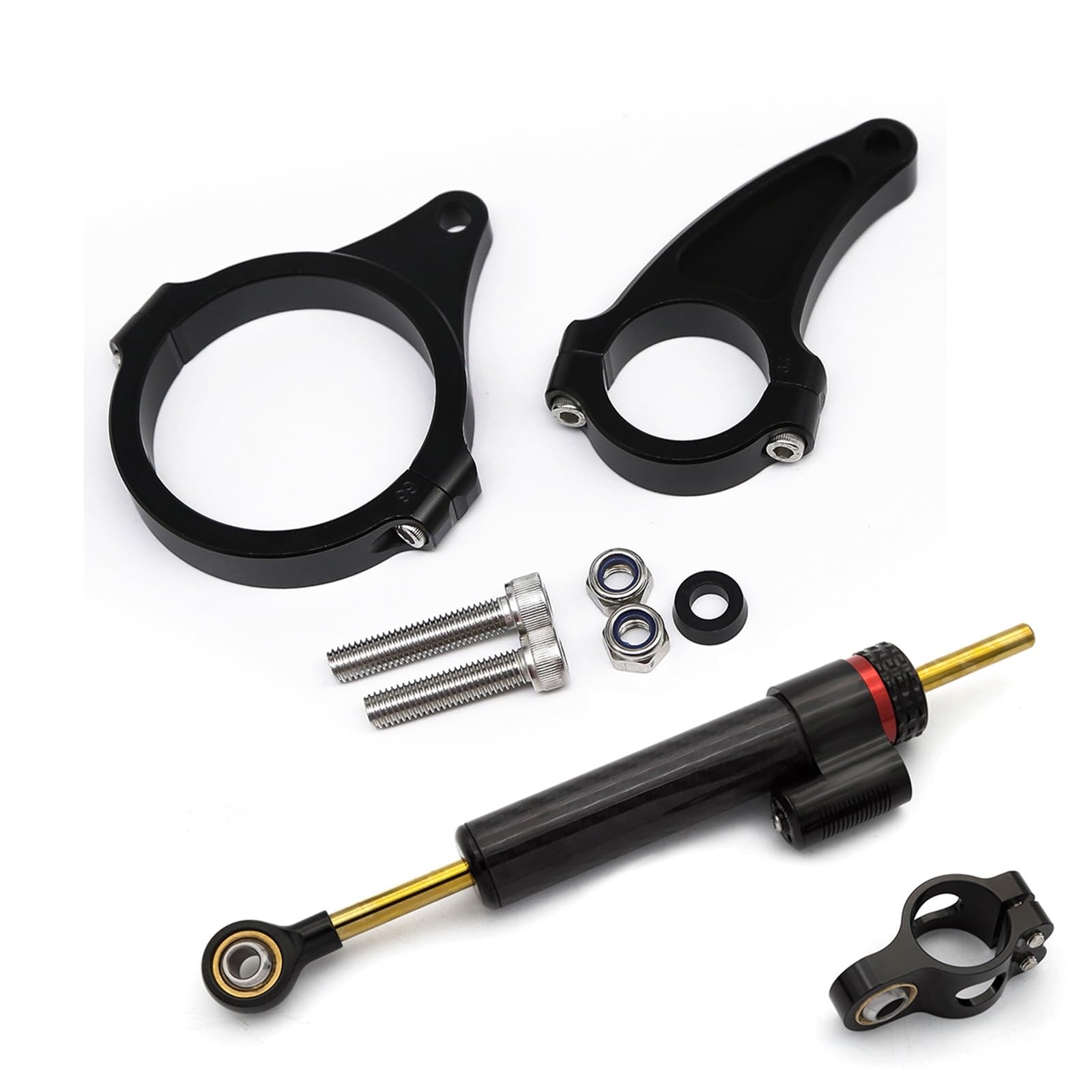 Dämpfer Lenkungsstabilisator 11 Zoll Lenkungsdämpfer Kit Elektrische Skateboard Teile Für Kaabo Für Wolf Krieger Für Wolf König GT Roller Zubehör Lenkungsdämpfer Motorräder Assy(Type-F) von ATGQBCF