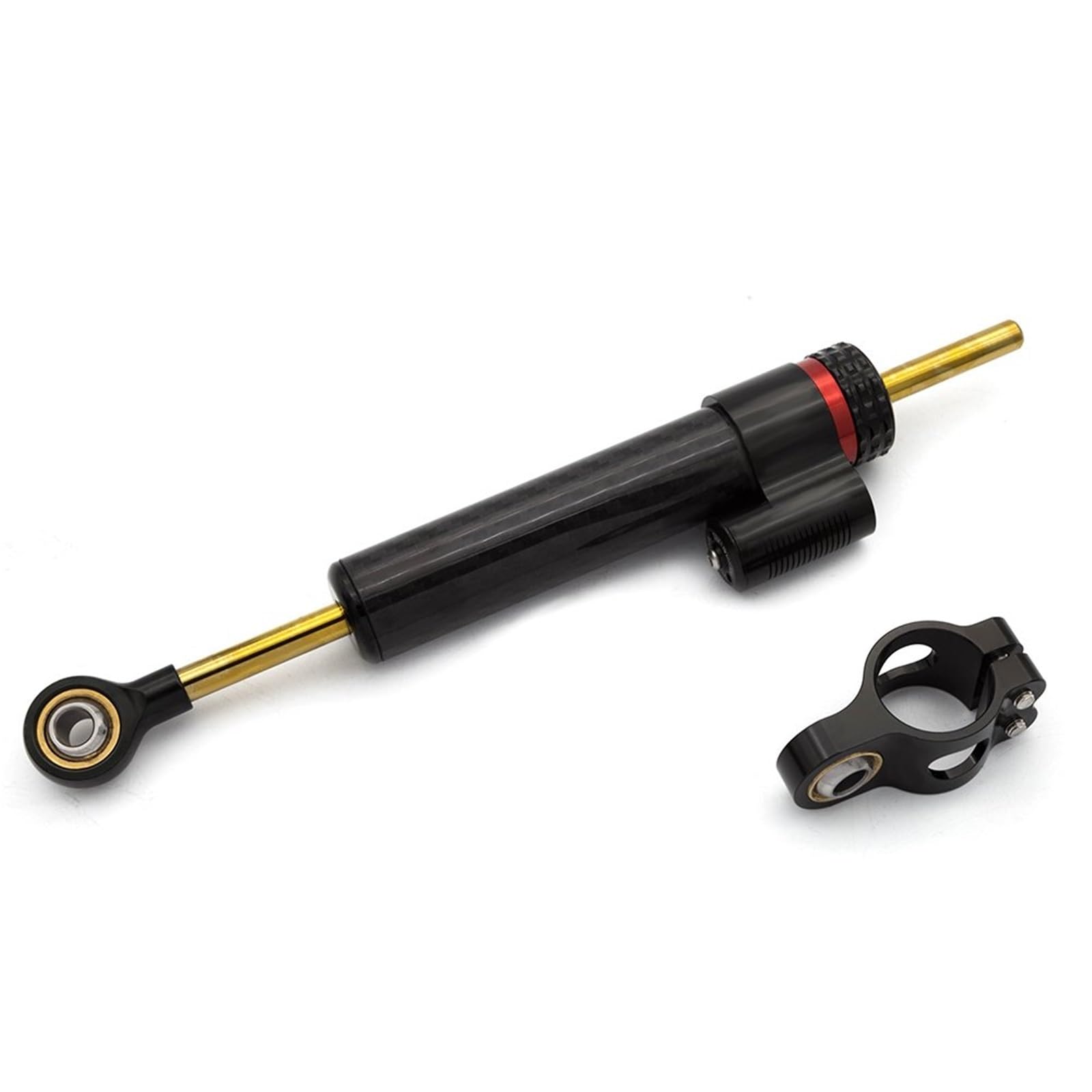 Dämpfer Lenkungsstabilisator 250mm 345mm CNC Universal Faser Carbon Lenkung Dämpfer Stabilisator Kit Für Motorrad Elektrische Roller Teile Lenkungsdämpfer Motorräder Assy(250mm Carbon Damper) von ATGQBCF