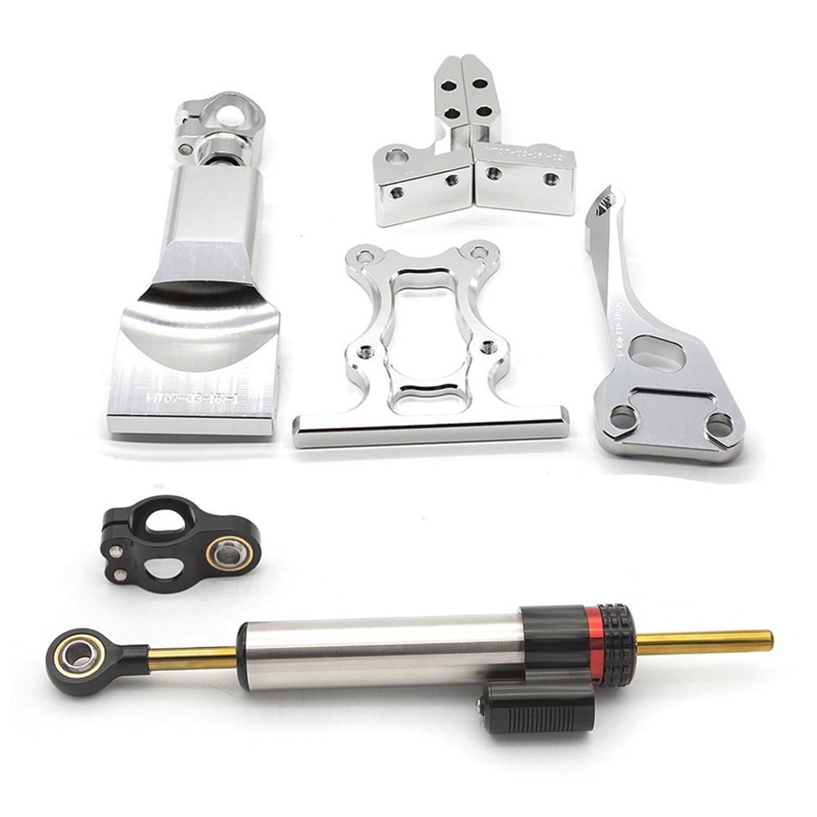 Dämpfer Lenkungsstabilisator Aluminium Einstellbare Motorräder Lenkung Stabilisieren Dämpfer Halterung Mount Kit Für MT07 Für FZ07 2014-2020 2019 2018 2017 2016 Lenkungsdämpfer Motorräder Assy(Type-B) von ATGQBCF