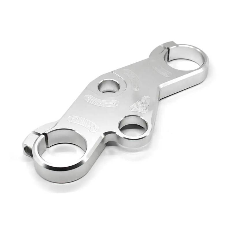 Dämpfer Lenkungsstabilisator Aluminium Motorrad Gabel Tieferlegungs Gabelbrücke Ober Top Clamp Für Suzuki Für GSXR 600 750 2001-2003 Für GSXR 1000 2001-2002 Lenkungsdämpfer Motorräder Assy(Silver) von ATGQBCF