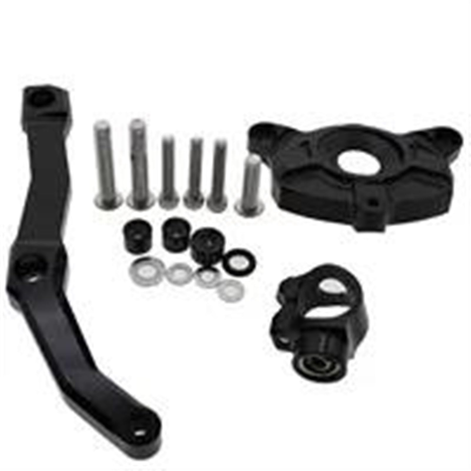 Dämpfer Lenkungsstabilisator Aluminium Motorrad Lenkung Dämpfer Stabilisator Halterung Montage Unterstützung Kit Halter Für Kawasaki Für Z1000 2010-13 CNC Lenkungsdämpfer Motorräder Assy(Black) von ATGQBCF