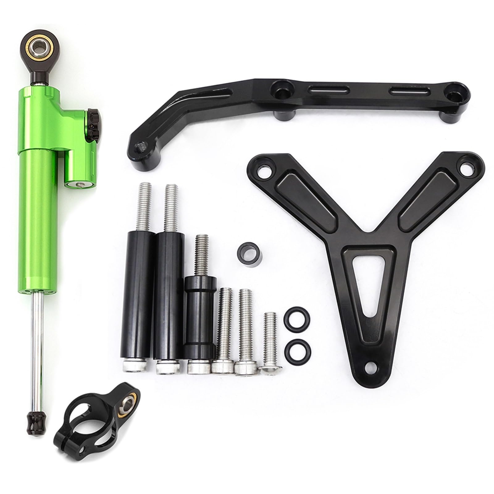 Dämpfer Lenkungsstabilisator CNC Aluminium Carbon Motorrad Lenkung Dämpfer Stabilisator Halterung Montage Unterstützung Kit Für FJ-09 Für MT-09 Tracer 2021-2023 Lenkungsdämpfer Motorräder Assy(Type-G) von ATGQBCF