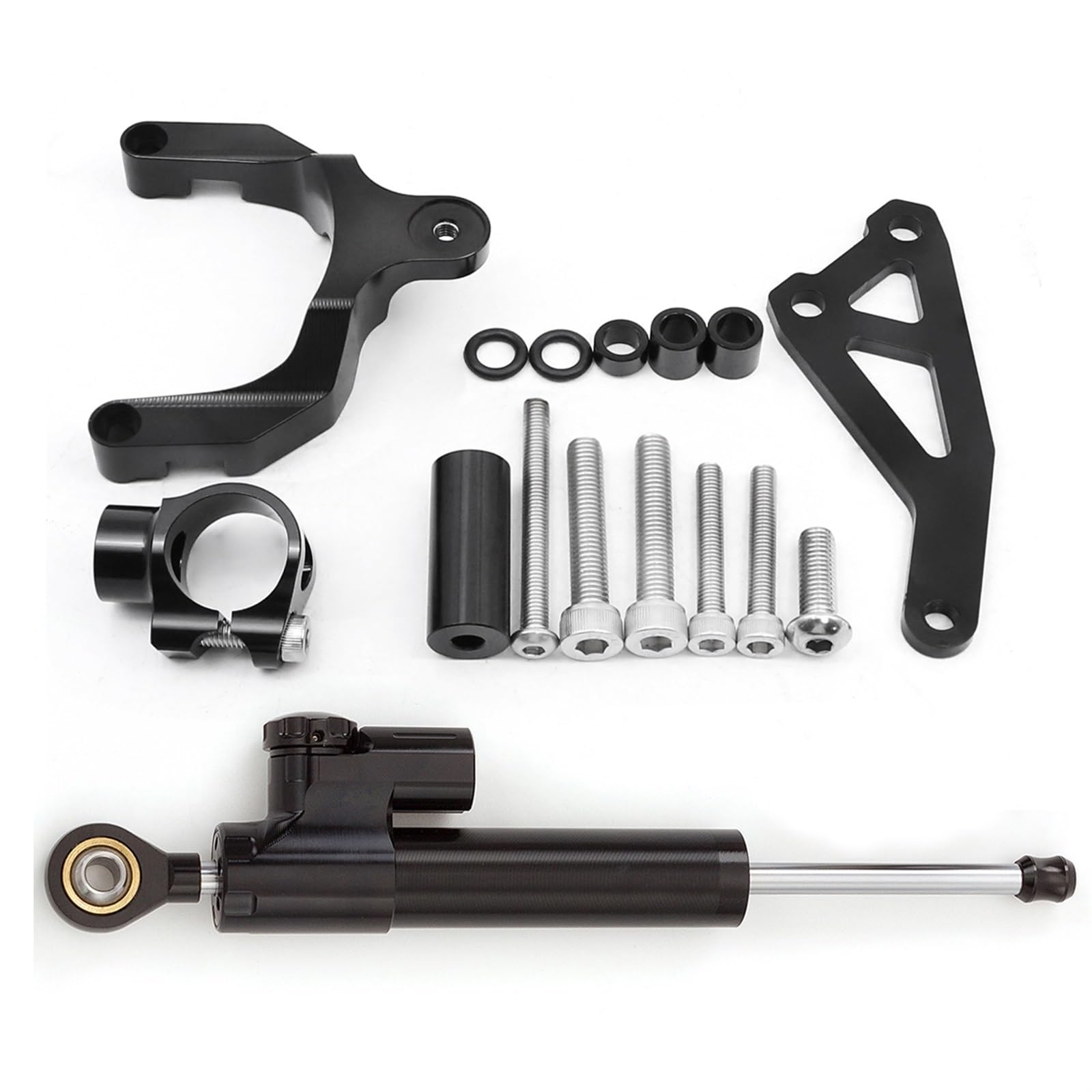 Dämpfer Lenkungsstabilisator CNC Aluminium Montage Halterung Kit Lenkung Dämpfer Schock Abosber Stabilisator FÜR Suzuki Für GSR750 Für GSR 750 2011 2012 2013 2014 2015 Lenkungsdämpfer Motorräder Assy( von ATGQBCF