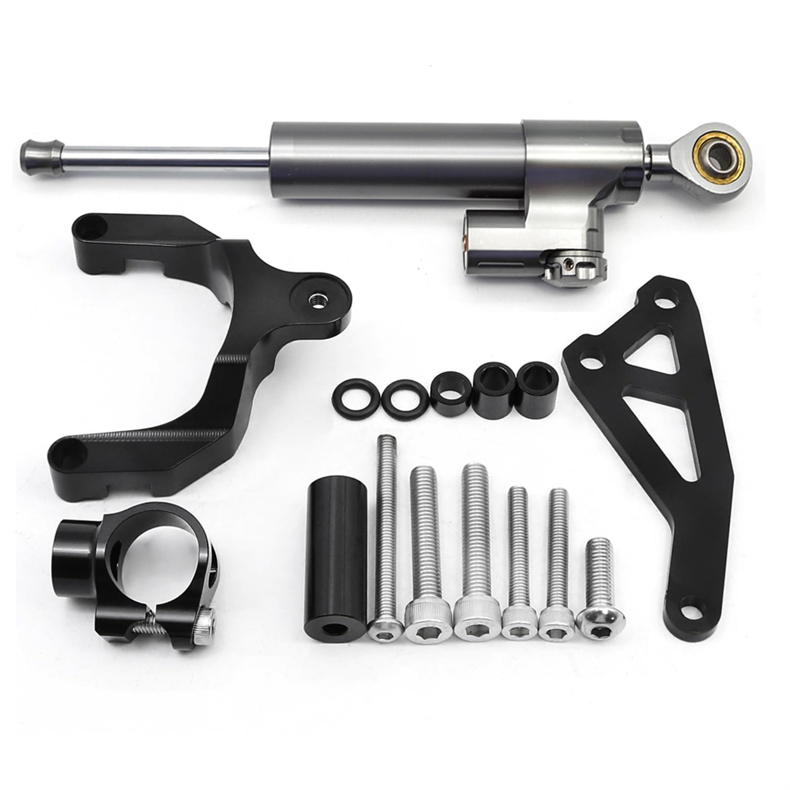 Dämpfer Lenkungsstabilisator CNC Aluminium Montage Halterung Kit Lenkung Dämpfer Schock Abosber Stabilisator FÜR Suzuki Für GSR750 Für GSR 750 2011 2012 2013 2014 2015 Lenkungsdämpfer Motorräder Assy( von ATGQBCF