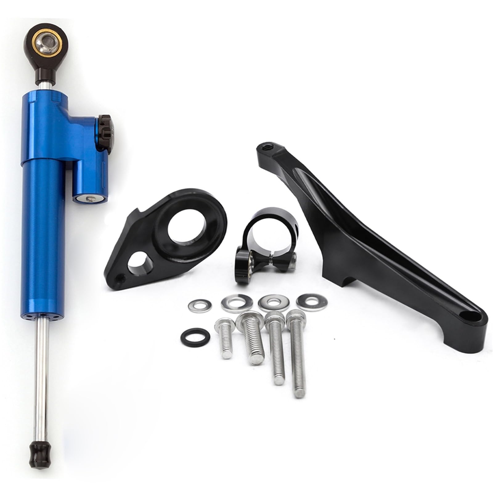 Dämpfer Lenkungsstabilisator CNC Aluminium Motorrad Einstellbare Lenkung Dämpfer Stabilisator Halterung Montage Unterstützung Set FÜR Suzuki Für SV650 2016-2022 Lenkungsdämpfer Motorräder Assy(Blue) von ATGQBCF