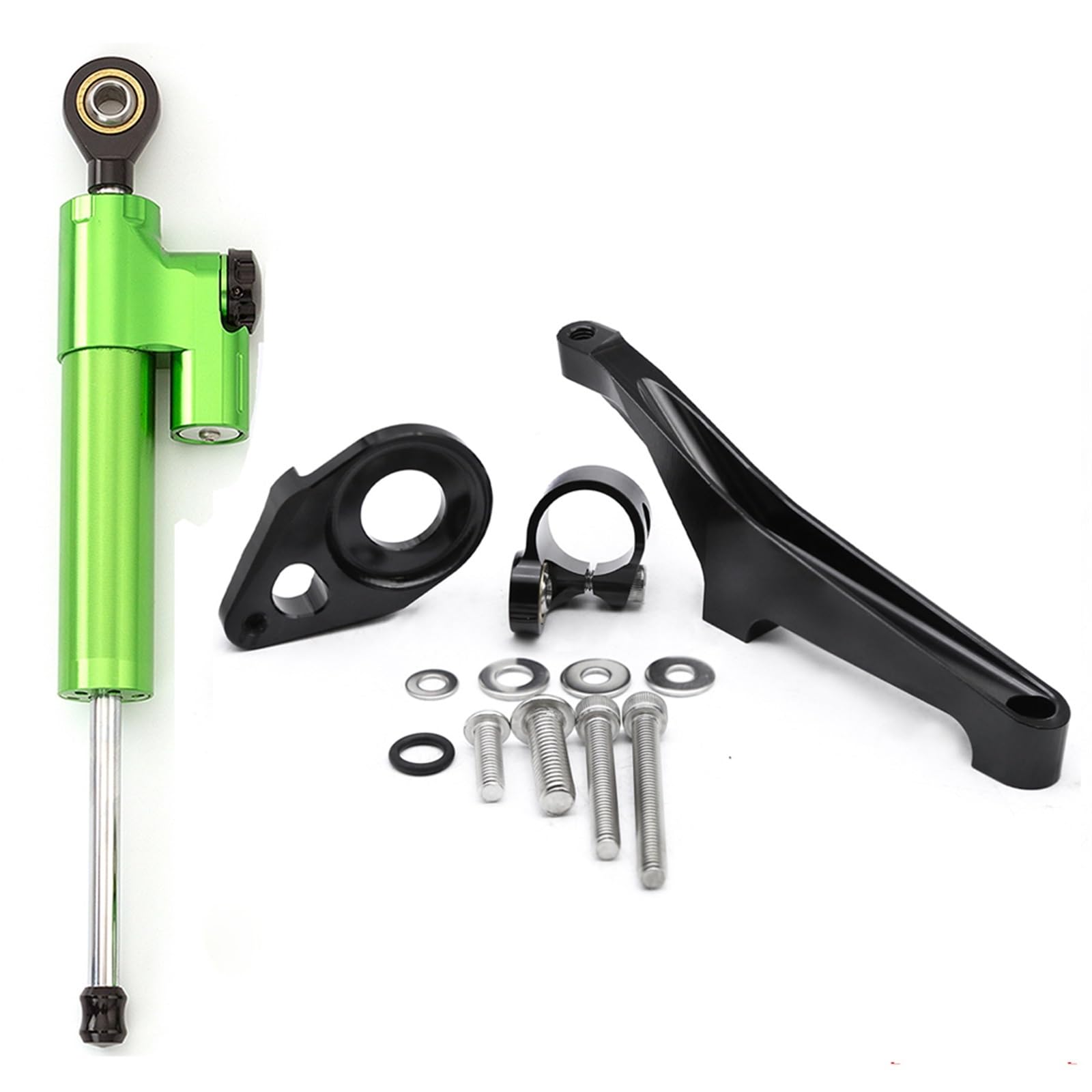 Dämpfer Lenkungsstabilisator CNC Aluminium Motorrad Einstellbare Lenkung Dämpfer Stabilisator Halterung Montage Unterstützung Set FÜR Suzuki Für SV650 2016-2022 Lenkungsdämpfer Motorräder Assy(Green) von ATGQBCF