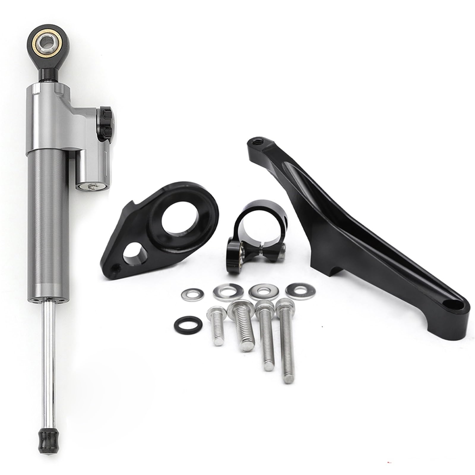 Dämpfer Lenkungsstabilisator CNC Aluminium Motorrad Einstellbare Lenkung Dämpfer Stabilisator Halterung Montage Unterstützung Set FÜR Suzuki Für SV650 2016-2022 Lenkungsdämpfer Motorräder Assy(Gray) von ATGQBCF