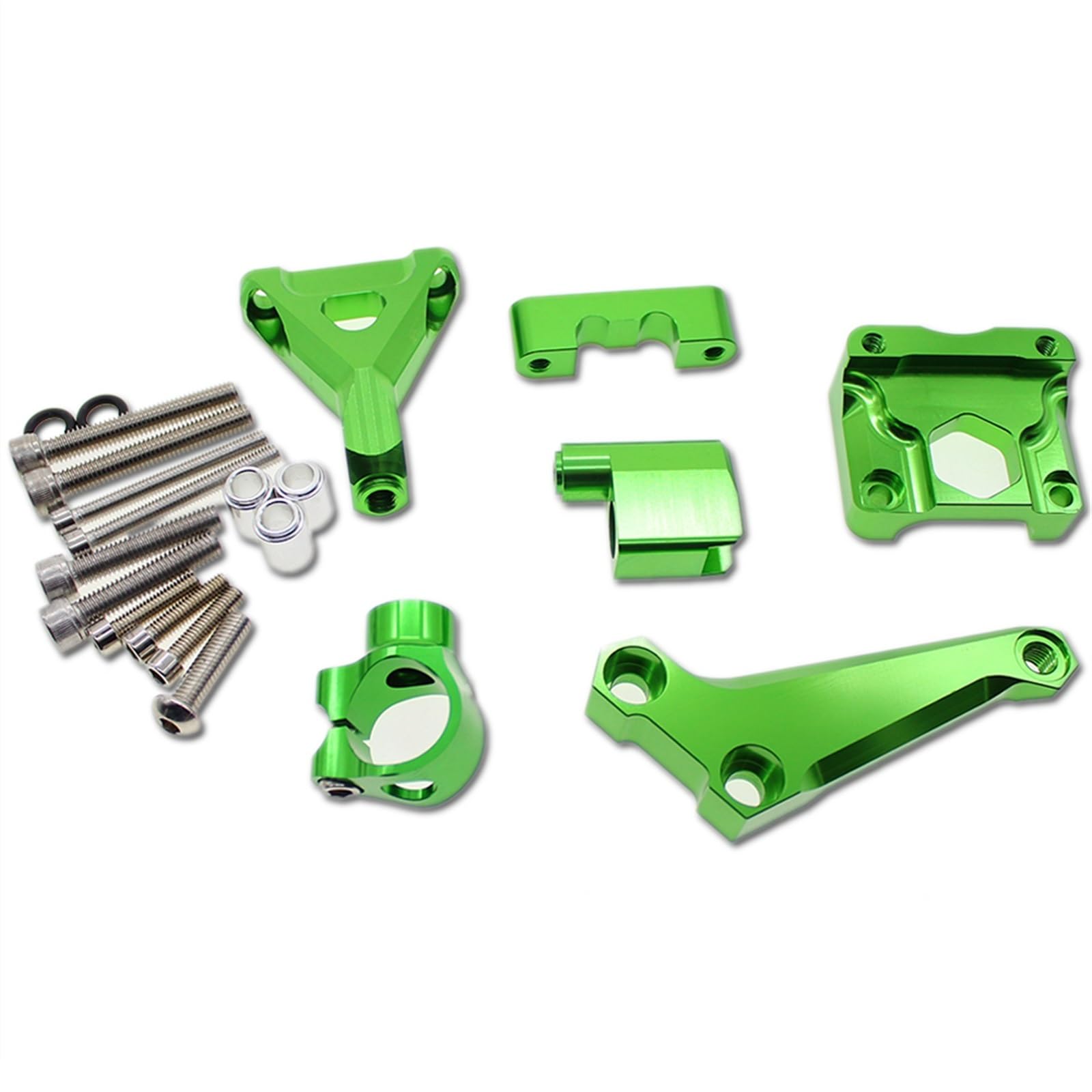 Dämpfer Lenkungsstabilisator CNC Aluminium Motorrad Lenkungsdämpfer Stabilisator Halterung Montage Unterstützung Kit Halter Für Kawasaki Für Z300 Für Z250 2015-2016 Lenkungsdämpfer Motorräder Assy(G von ATGQBCF