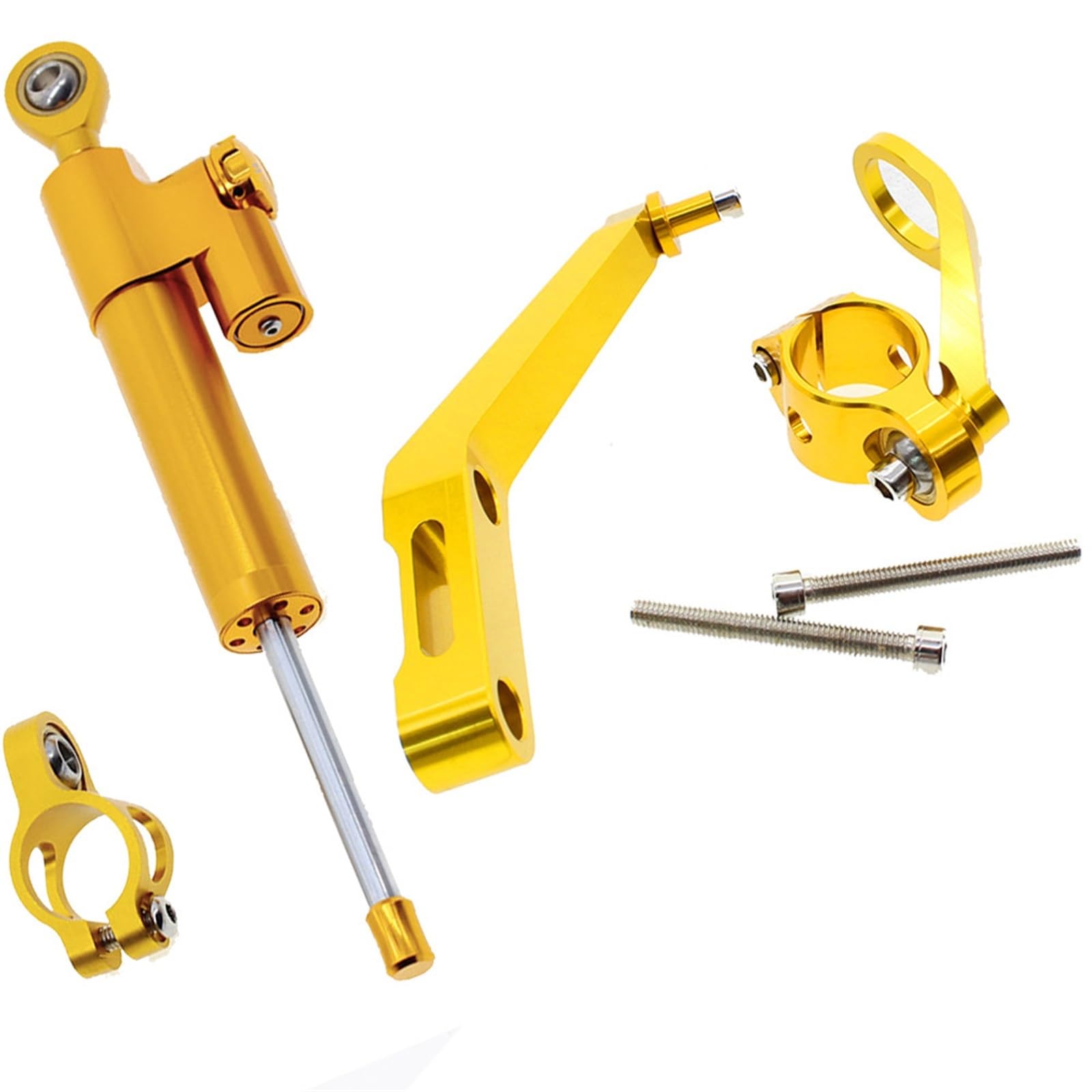 Dämpfer Lenkungsstabilisator CNC Motorrad Stabilisator Dämpfer Lenkung Halterung Halter Unterstützung Kit Set Für CBR954RR 2002-2003 K2 K3 Lenkungsdämpfer Motorräder Assy(Gold) von ATGQBCF