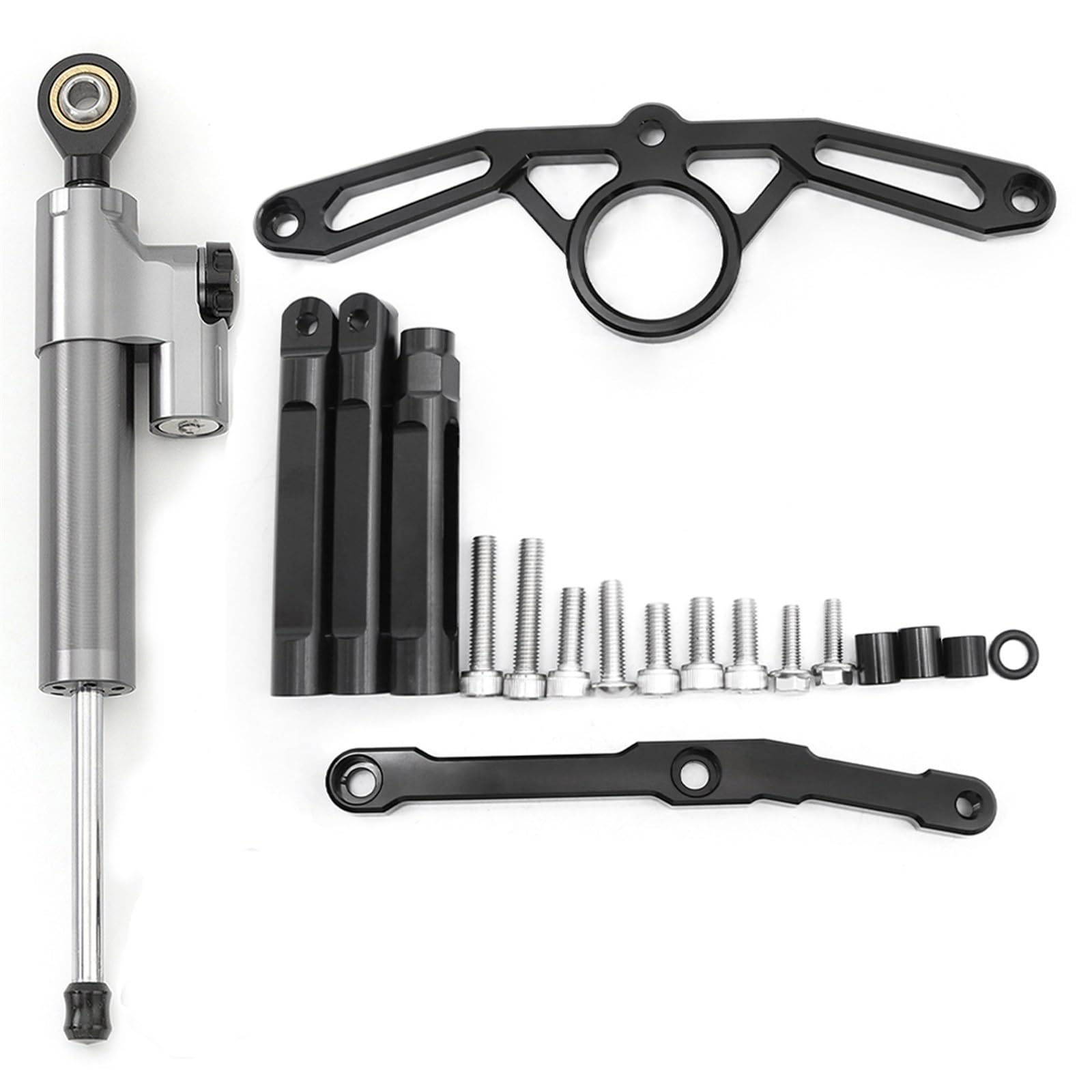 Dämpfer Lenkungsstabilisator CNC Motorrad Stabilisator Lenkung Dämpfer Halterung Montage Kit Unterstützung Zubehör Für MT09 Für MT 09 Für MT-09 2021 2022 2023 Lenkungsdämpfer Motorräder Assy(Type-E) von ATGQBCF