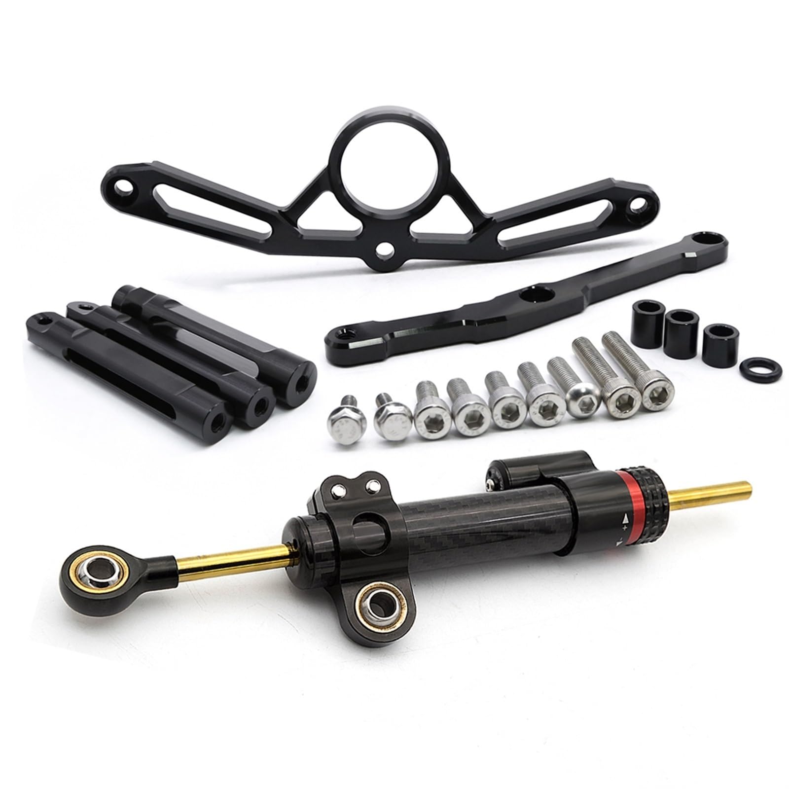 Dämpfer Lenkungsstabilisator CNC Motorrad Stabilisator Lenkung Dämpfer Halterung Montage Kit Unterstützung Zubehör Für MT09 Für MT 09 Für MT-09 2021 2022 2023 Lenkungsdämpfer Motorräder Assy(Type-H) von ATGQBCF