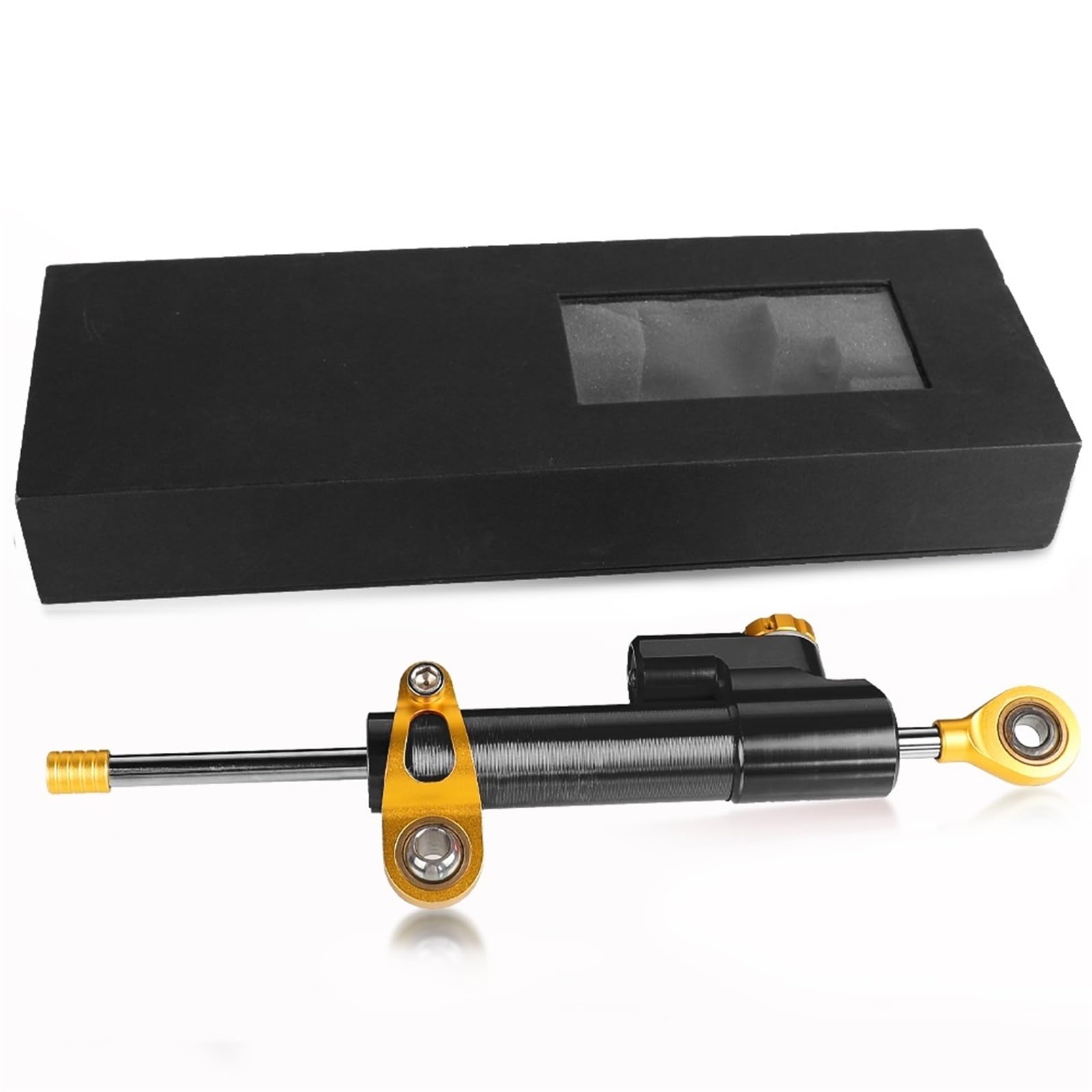 Dämpfer Lenkungsstabilisator CNC Universal Motorrad Dämpfer Lenkung Stabilisieren Sicherheit Control Für CBR954RR Für CBR 954 RR Für CBR954 ALLE Jahr Lenkungsdämpfer Motorräder Assy(Gold-Black) von ATGQBCF