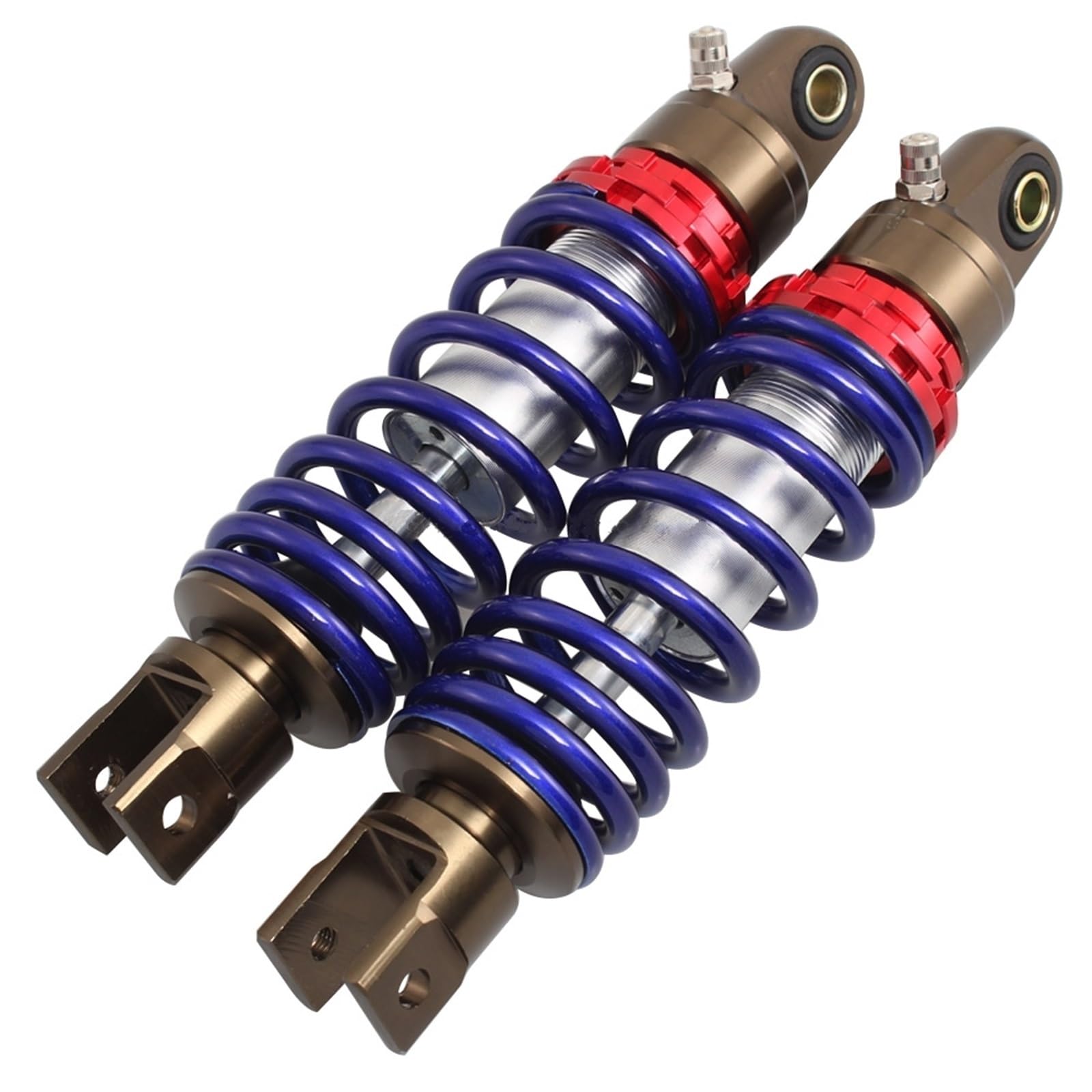 Dämpfer Lenkungsstabilisator Einstellbare Luft Stoßdämpfer Dämpfer Motorrad Hinten Suspension 235mm Für Harley Für ATV Quad Dirt Bike Lenkungsdämpfer Motorräder Assy(Blue) von ATGQBCF