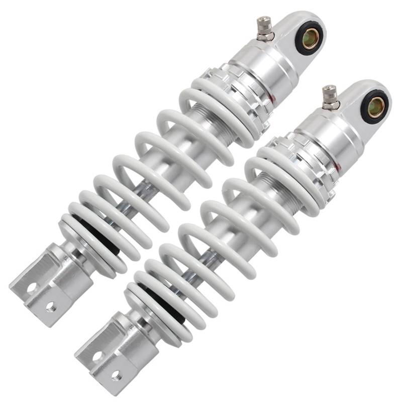 Dämpfer Lenkungsstabilisator Einstellbare Luft Stoßdämpfer Dämpfer Motorrad Hinten Suspension 235mm Für Harley Für ATV Quad Dirt Bike Lenkungsdämpfer Motorräder Assy(Silver) von ATGQBCF