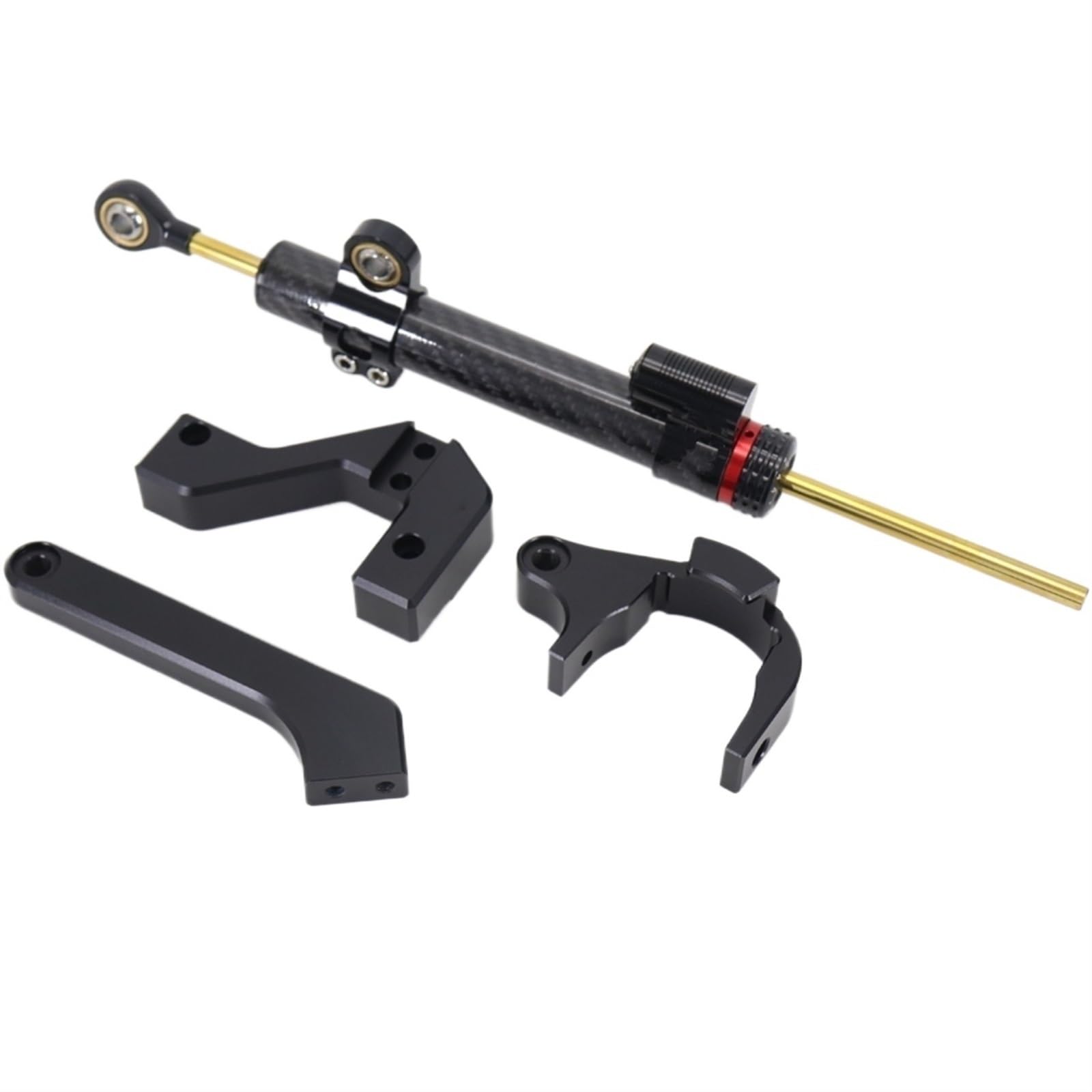 Dämpfer Lenkungsstabilisator Elektrische Roller Richtung Lenkung Erweiterte Carbon Faser Dämpfer Stabilisator Anti-shake Shock Montage Kit Für VSETT 10+ Lenkungsdämpfer Motorräder Assy(A Length 341mm) von ATGQBCF