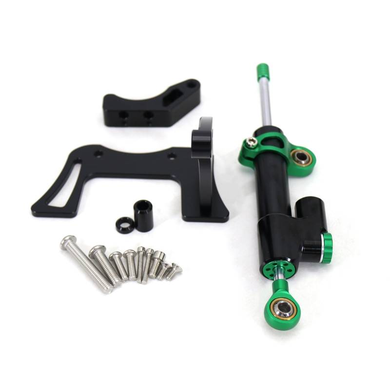 Dämpfer Lenkungsstabilisator Elektrische Roller Zubehör Anti Vibration Anti Jitter Für Dualtron Für Donner 2 Ll Lenkung Stabilisator Dämpfer Kit Lenkungsdämpfer Motorräder Assy(Black Green Set) von ATGQBCF