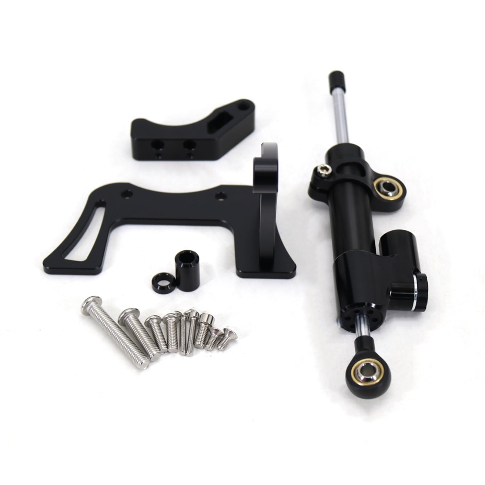 Dämpfer Lenkungsstabilisator Elektrische Roller Zubehör Anti Vibration Anti Jitter Für Dualtron Für Donner 2 Ll Lenkung Stabilisator Dämpfer Kit Lenkungsdämpfer Motorräder Assy(Black Set) von ATGQBCF