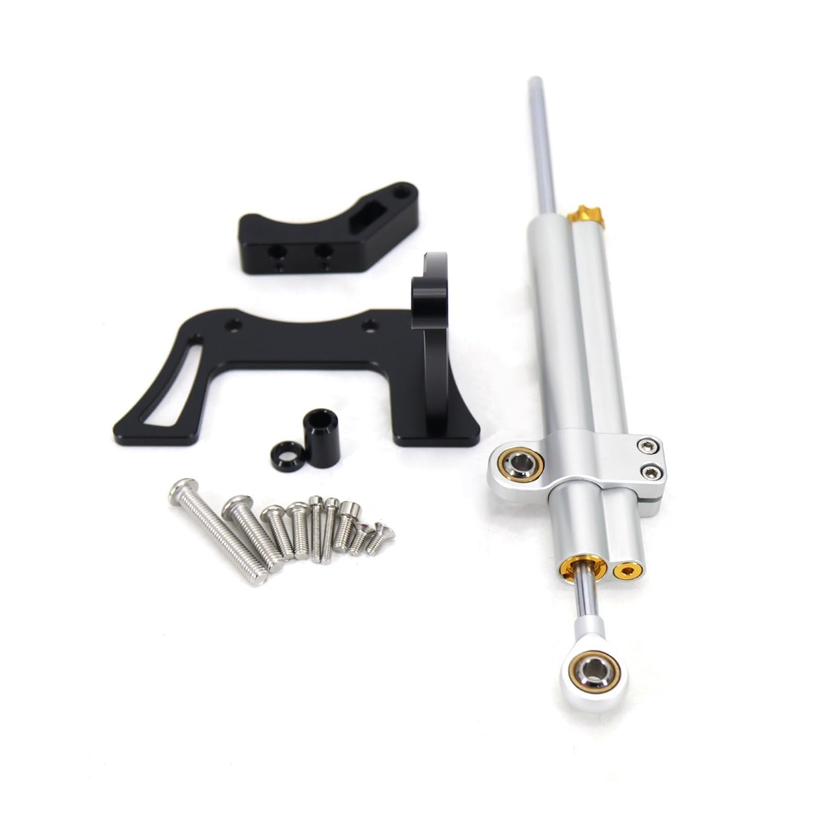 Dämpfer Lenkungsstabilisator Elektrische Roller Zubehör Anti Vibration Anti Jitter Für Dualtron Für Donner 2 Ll Lenkung Stabilisator Dämpfer Kit Lenkungsdämpfer Motorräder Assy(Silver Set) von ATGQBCF