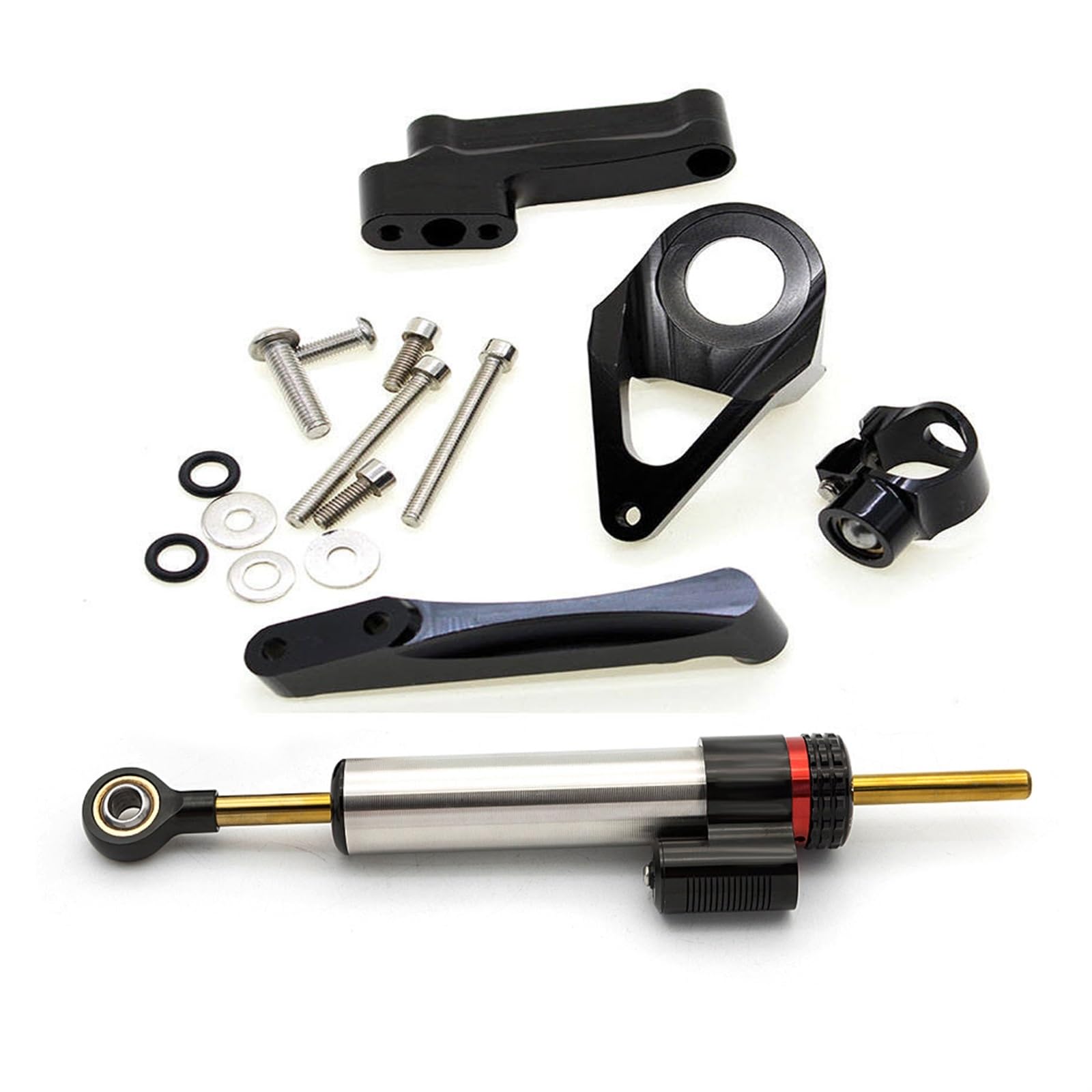 Dämpfer Lenkungsstabilisator Faser Carbon Motorrad Dämpfer Halterung Unterstützung Kit Lenkung Dämpfer Stabilisator Für Suzuki Für GSX1300R Für HAYABUSA 1300 1998-2019 Lenkungsdämpfer Motorräder Assy( von ATGQBCF