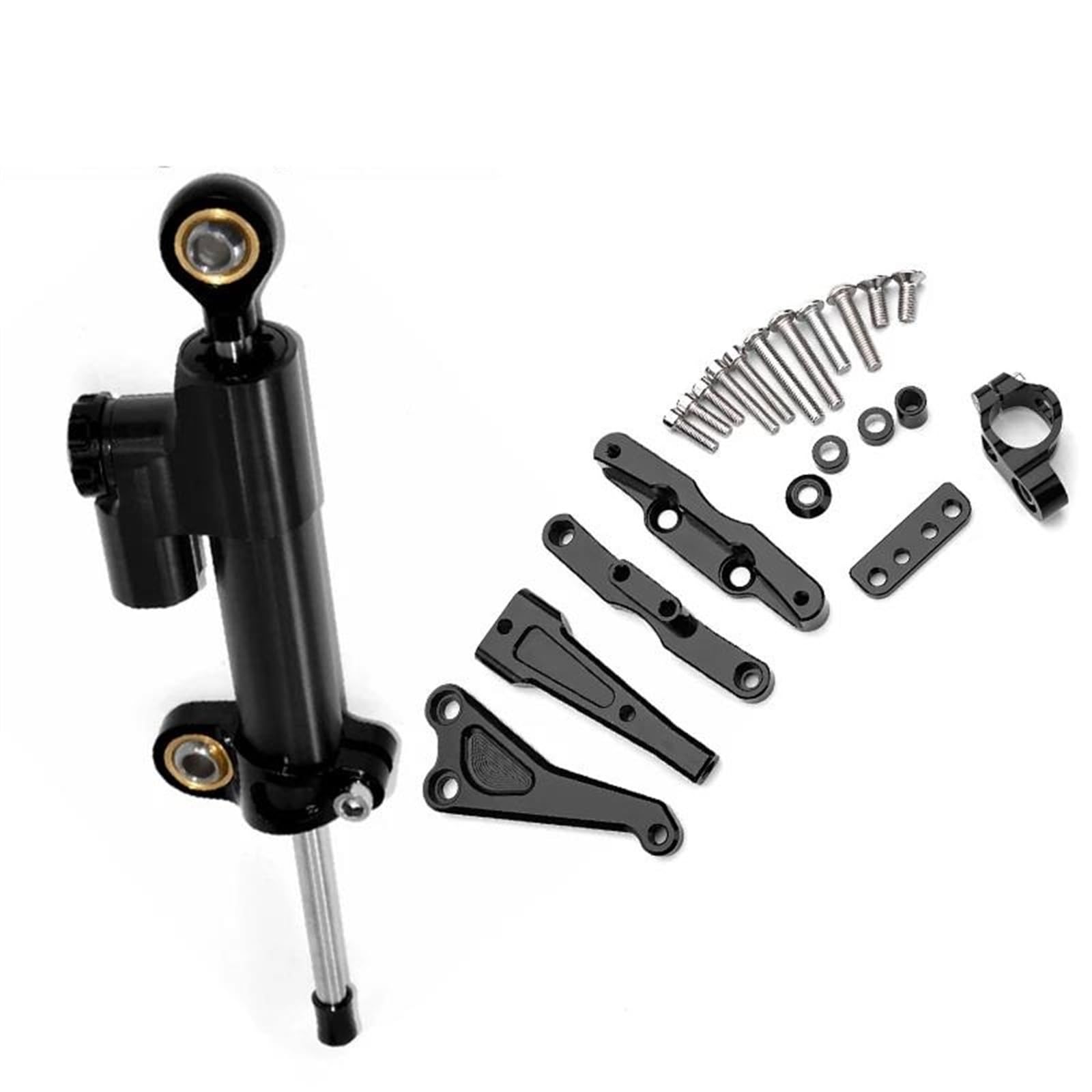 Dämpfer Lenkungsstabilisator Für CB650F CB 650 F CNC Aluminium Einstellbare Motorrad Lenkung Stabilisieren Dämpfer Mit Halterung Unterstützung Kit Lenkungsdämpfer Motorräder Assy(Damper Mount Kit) von ATGQBCF