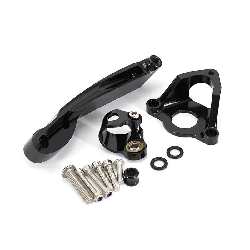 Dämpfer Lenkungsstabilisator Für CBR600RR 2007-2016 Dämpfer Unterstützung Kit Motorrad Stabilisator Lenkung Dämpfer Halterung Mount Kit Lenkungsdämpfer Motorräder Assy(Black) von ATGQBCF