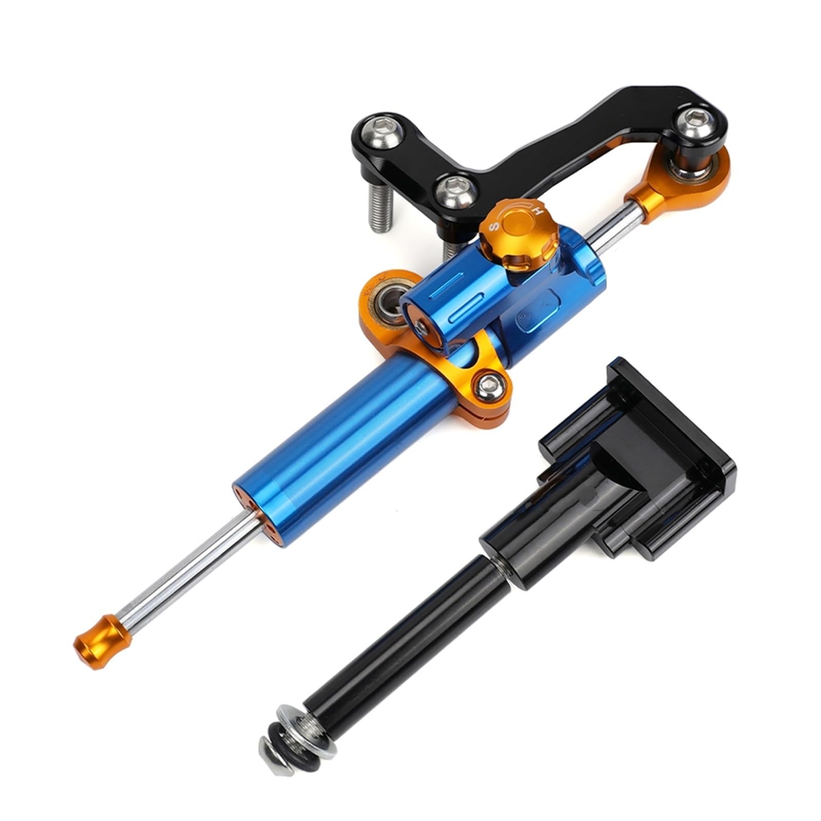 Dämpfer Lenkungsstabilisator Für MT03 2020–2023 Linearer Lenkungsdämpfer, Stabilisator Lenkungsstabilisator Motorradhalterung Lenkungsdämpfer Motorräder Assy(A Set Blue) von ATGQBCF