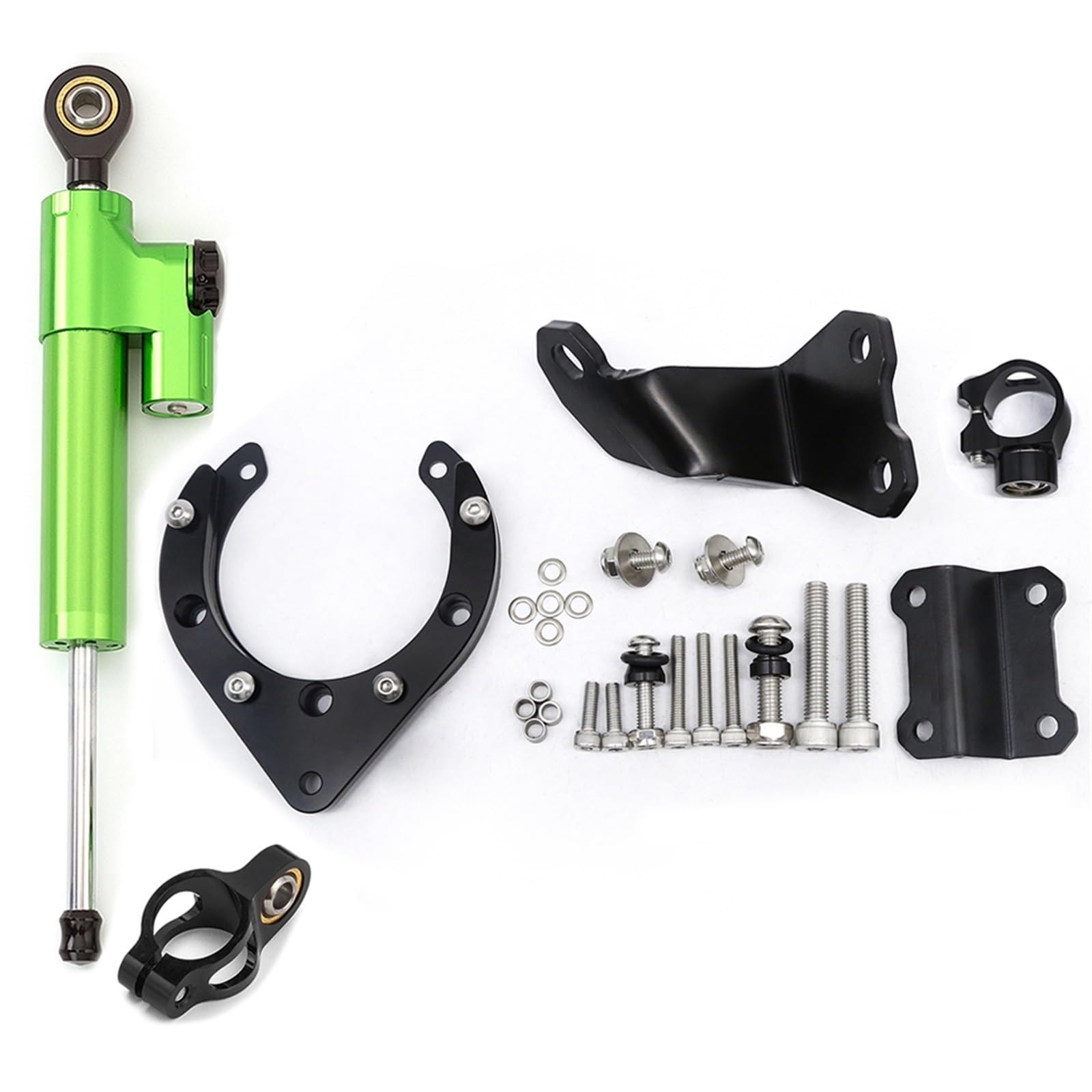 Dämpfer Lenkungsstabilisator Für MT07 FZ07 2020 2021 2022 2023 CNC Aluminium Lenkungsdämpfer Motorrad Stabilisieren Dämpfer Halterung Montage Kit Lenkungsdämpfer Motorräder Assy(M) von ATGQBCF