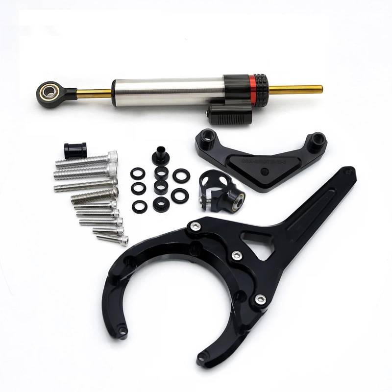 Dämpfer Lenkungsstabilisator Für Suzuki Für GSX-S 1000/F 2016-2024 Lenkungsdämpfer Stabilisator Halterung Unterstützung Kit Lenkungsdämpfer Motorräder Assy(Damper n Bracket E) von ATGQBCF