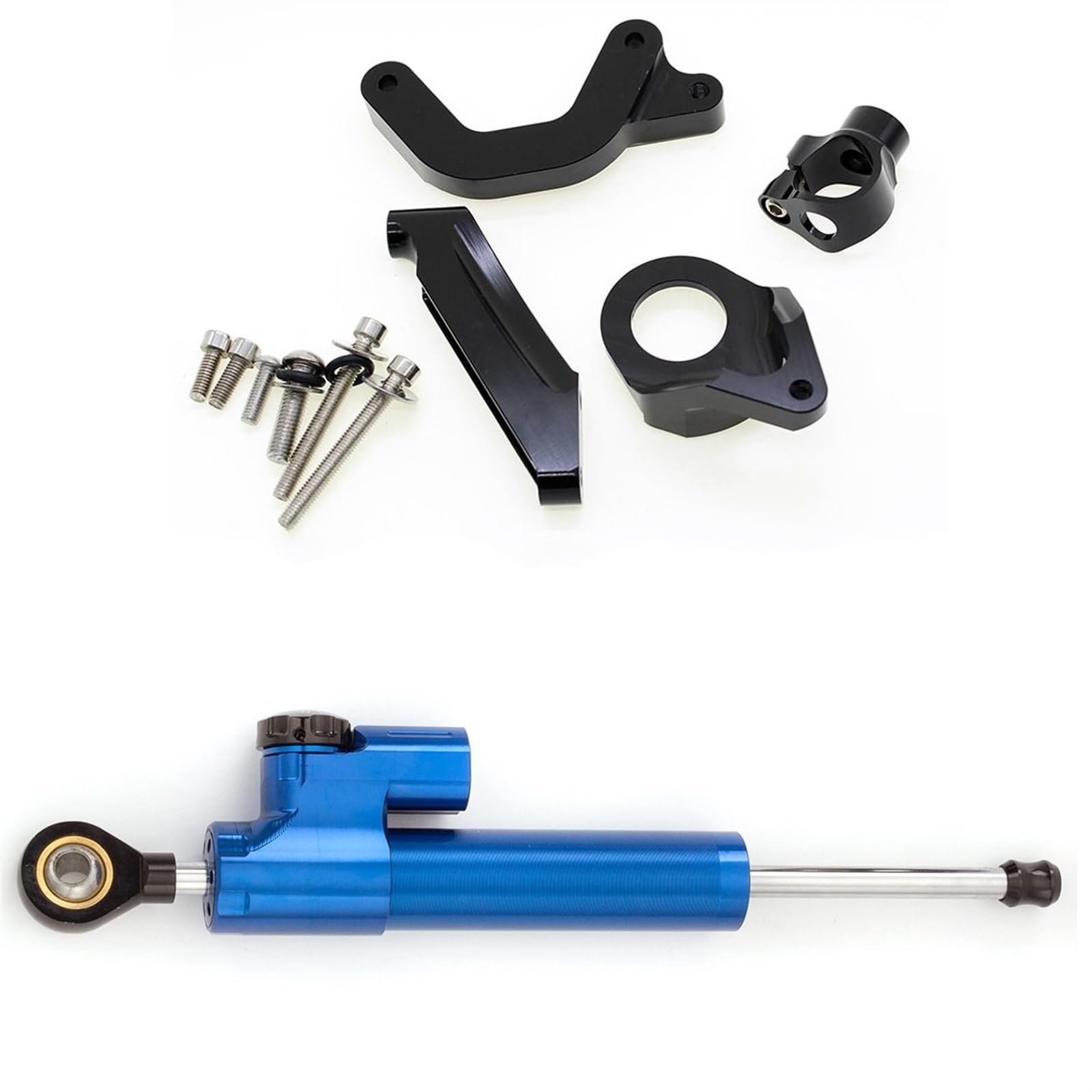 Dämpfer Lenkungsstabilisator Für Suzuki Für GSXR 1000 Für GSXR1000 K9 2009 2010 2011 2012 2013 2014 2015 Motorrad Lenkung Stabilisator Dämpfer Montage Halterung Kit Lenkungsdämpfer Motorräder Assy(Blu von ATGQBCF