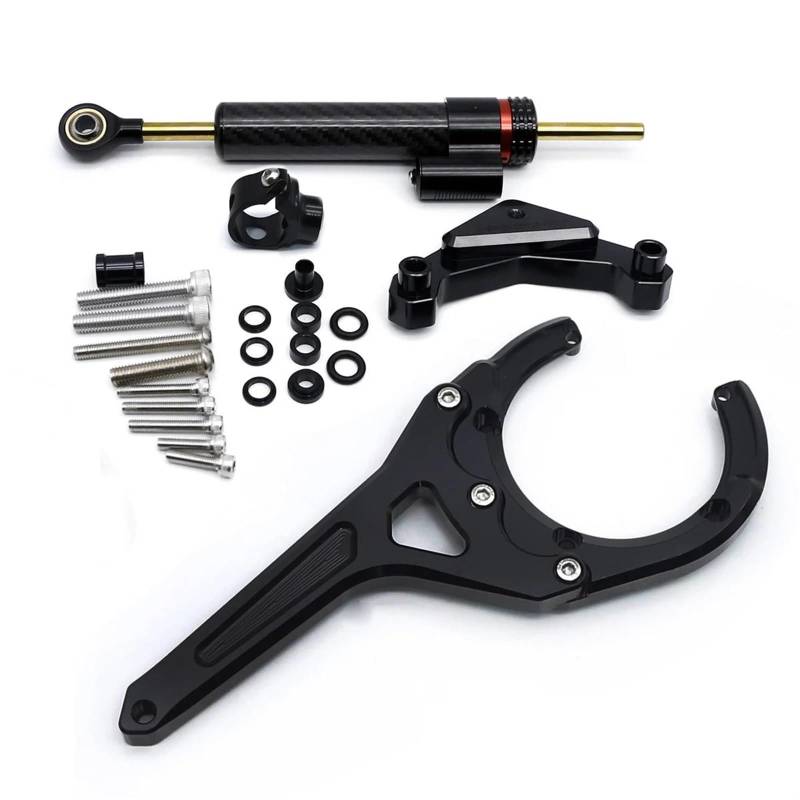 Dämpfer Lenkungsstabilisator Für Suzuki GSXS GSX-S 1000/F GSXS1000 GSX-S1000F 2016-2021 2022 2023 Carbon Lenkungsdämpfer Stabilisator Halterung Unterstützung Mount Kit Lenkungsdämpfer Motorräder Assy( von ATGQBCF