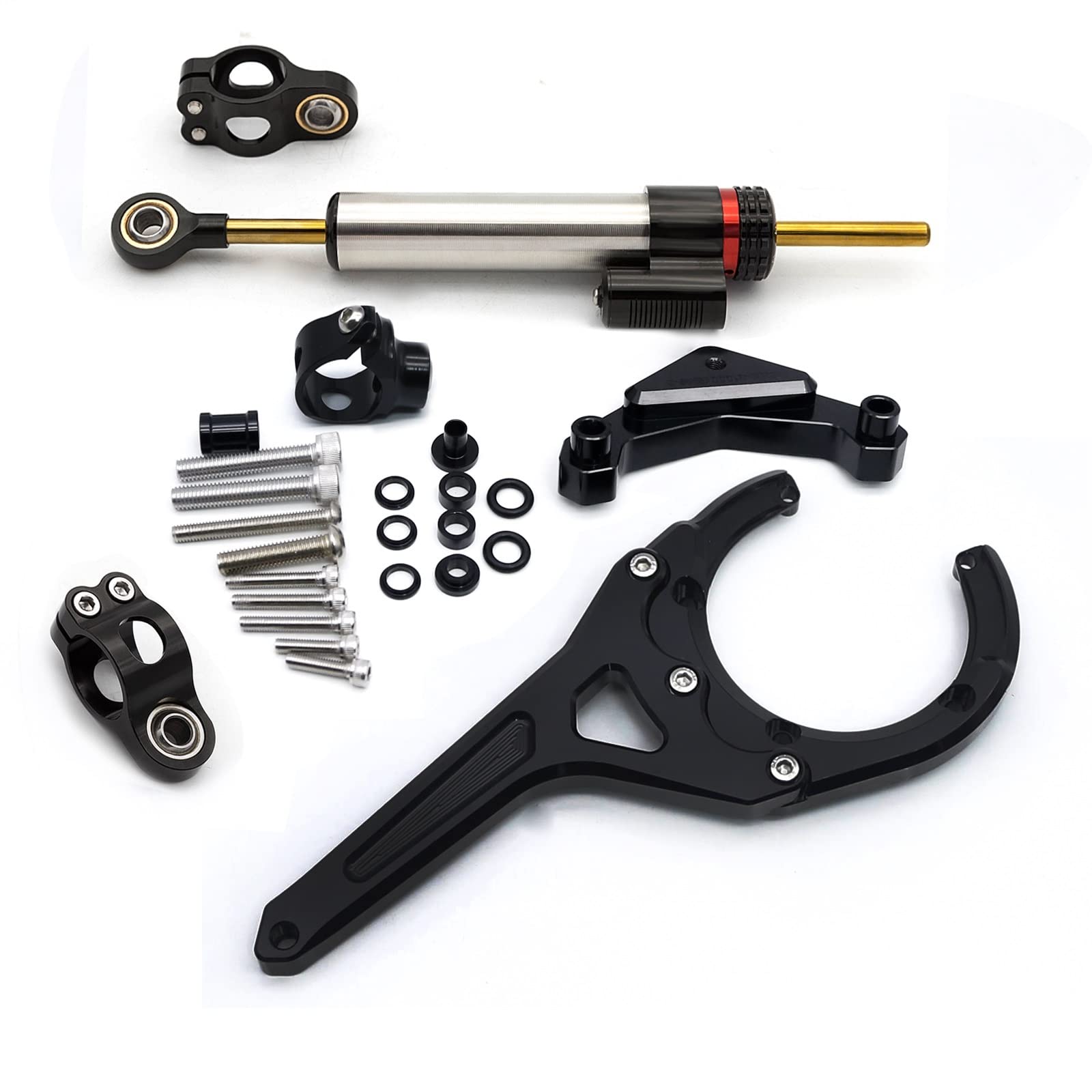 Dämpfer Lenkungsstabilisator Für Suzuki GSXS GSX-S 1000 GSX-S1000F GSXS1000 2016-2021 Carbon Lenkungsdämpfer Stabilisatorhalterung Montagesatz Lenkungsdämpfer Motorräder Assy(12) von ATGQBCF