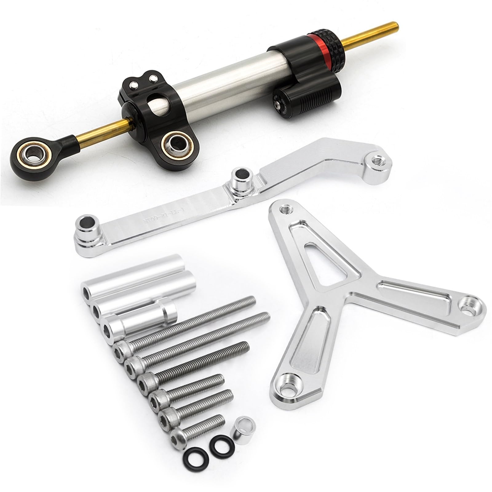 Dämpfer Lenkungsstabilisator Für Tracer 900 MT-09 MT09 2021 2022 Motorrad Stabilisator Lenkung Dämpfer Halterung Montage Kit Unterstützung Zubehör Lenkungsdämpfer Motorräder Assy(Damper n Bracket I) von ATGQBCF