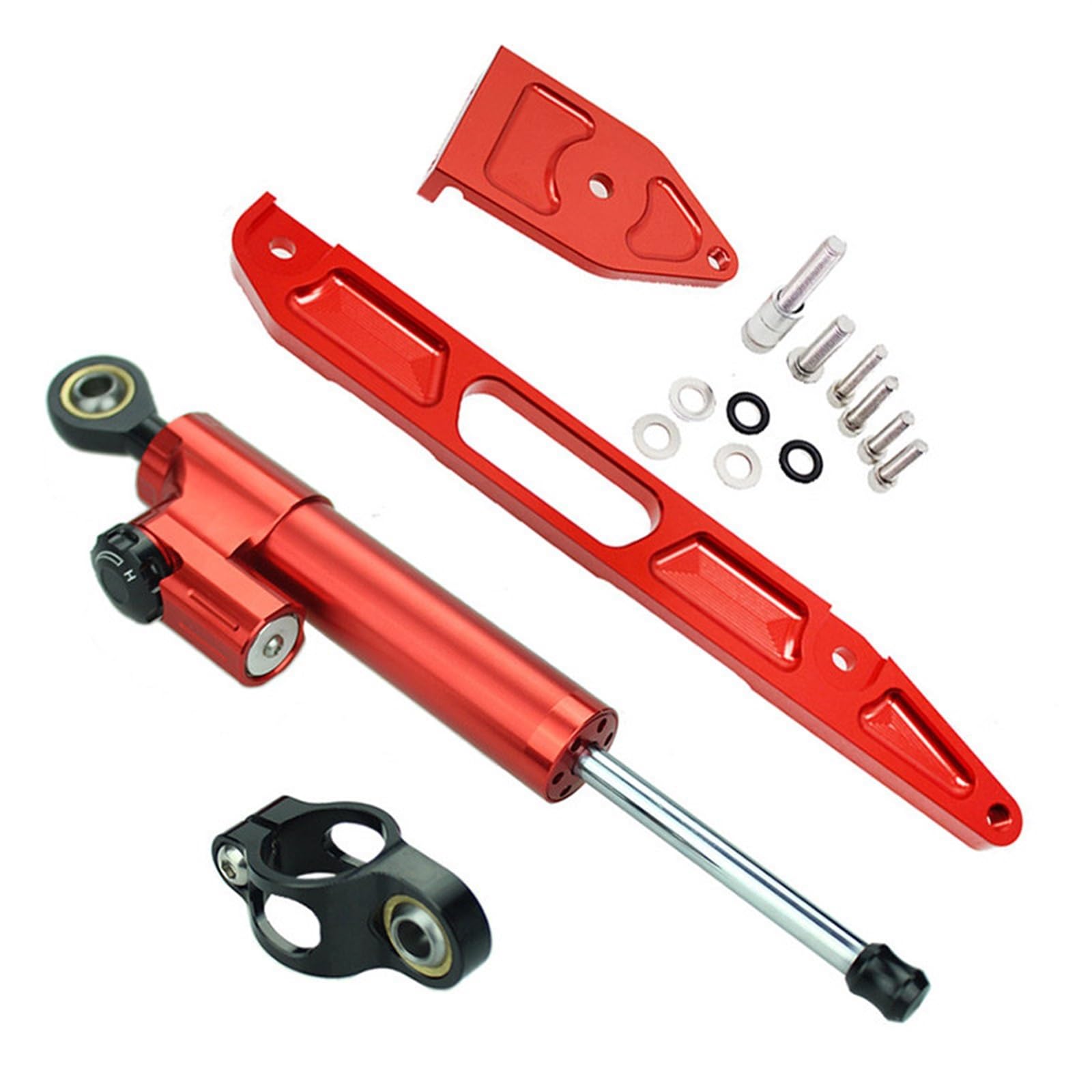 Dämpfer Lenkungsstabilisator Lenkungsdämpfer-Halterungssatz Für XJR1300 XJR 1300 1998–2015 CNC-Aluminium-Stabilisator Lineare Dämpfer Montageunterstützung Lenkungsdämpfer Motorräder Assy(R) von ATGQBCF